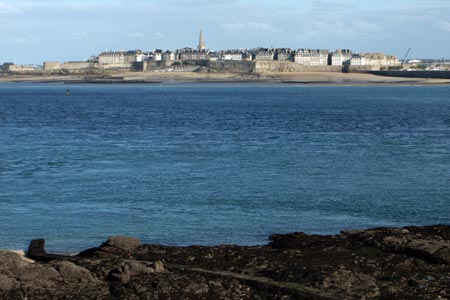 St Malo seen across the Rance Estuary