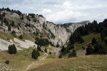 Ascent to Vercors Plateau above Pas de l'Aiguille