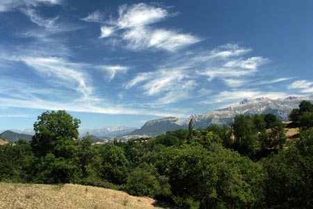 A view to the Ecrins National Park from Clelles