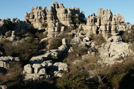 Karst scenery in El Torcal de Antequera Nature Reserve