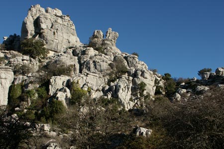 Karst scenery in the El Torcal de Antequera Nature Reserve