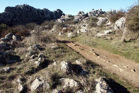 Path through El Torcal de Antequera Nature Reserve