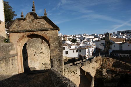 Ronda - general view looking north along the city walls