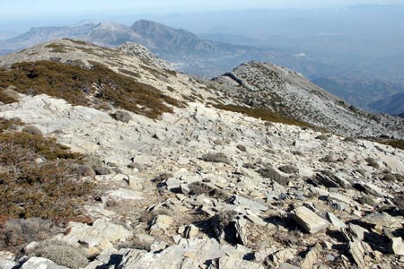 Rock, rock and more rock on the flanks of Torrecilla