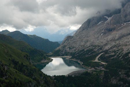 Lake Fedaia from near the Rifugio de Pan