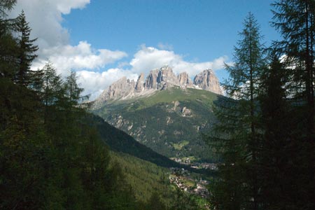 The view to the Sassopiatto and Sassolungo