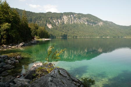 Eibsee - cool blue waters from the south side of the lake