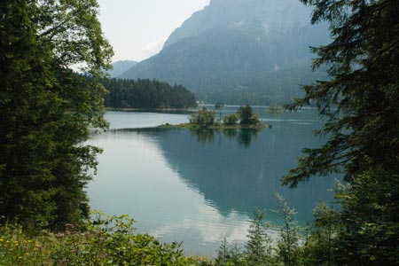 Eibsee - looking across the lake from the north shore