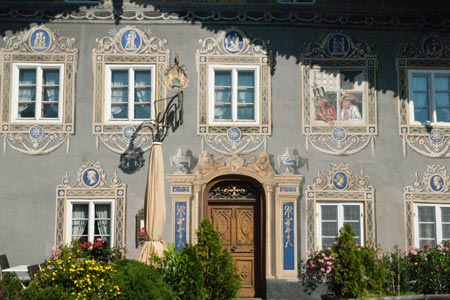 Painted walls on a house in Garmisch-Partenkirchen