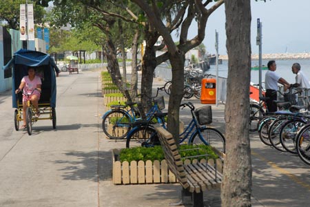 Cheng Chau Island - car-free waterfront road
