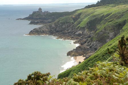 Looking back to the Fort de la Latte