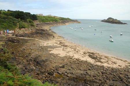 Looking back to Pointe du Grouin