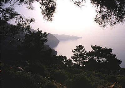 Coastal view between Paleohora and Soughia, Crete