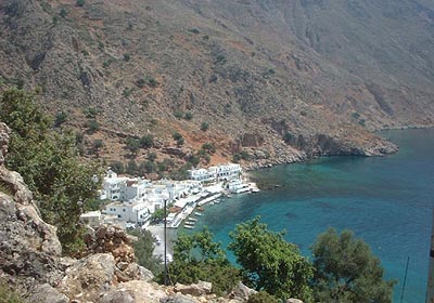 The scenic coast between Paleohora and Soughia, Crete