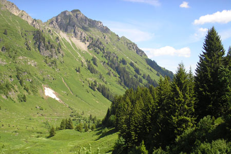 Looking down the valley from La Tovassiere