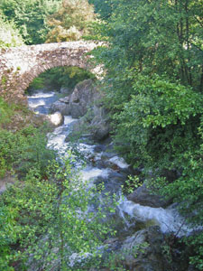 Pack horse bridge over the Ribeca stream