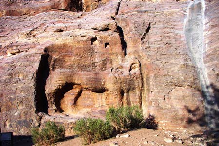 Lion Rock in Wadi al Farasa, Petra