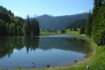Lac de Morgins - with Dents du Midi beyond
