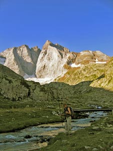 View up the Valley of the Gaube with the Grand Vignemale in the background