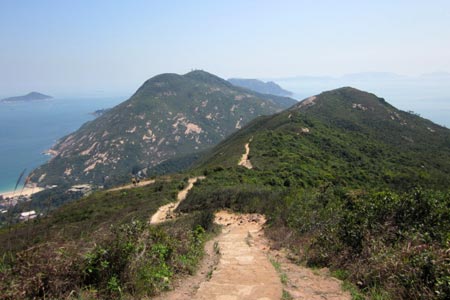 Looking down the trail towards Cape D'Aguilar