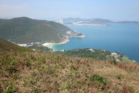 Big Wave Bay far below