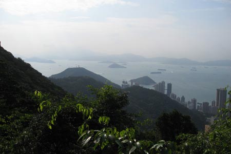 Looking towards Lantau from Lugard Road