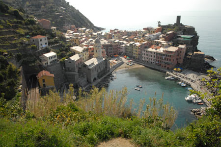 View down to Vernazza