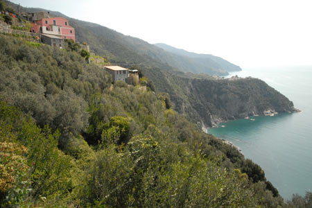 Corniglia comes into view from the coastal path