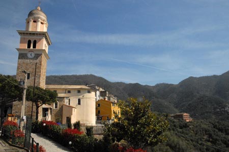 The church in the village of Montale