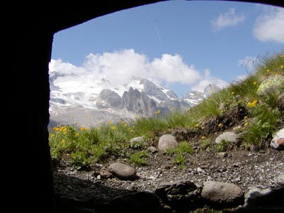 View of the Marmolada glacier